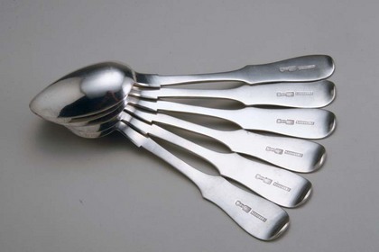 Russian Silver Tablespoon set (6)